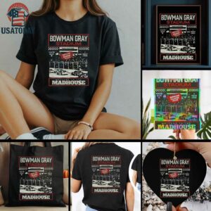 Bowman Gray Stadium Checkered Flag Sports Black 2026 NASCAR Clash Madhouse T Shirt