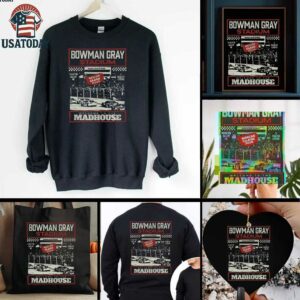 Bowman Gray Stadium Checkered Flag Sports Black 2026 NASCAR Clash Madhouse T Shirt