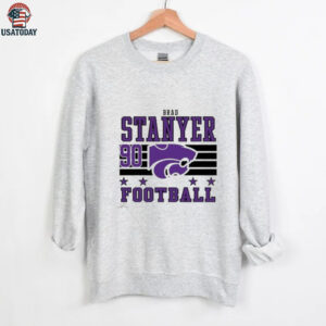 Brad Stanyer K State Wildcats Ash NIL Striped Short Sleeve Player T Shirt