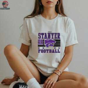 Brad Stanyer K State Wildcats Ash NIL Striped Short Sleeve Player T Shirt