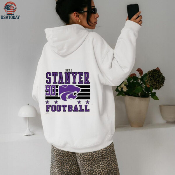 Brad Stanyer K State Wildcats Ash NIL Striped Short Sleeve Player T Shirt