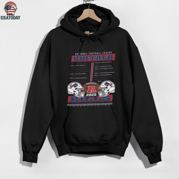 Buffalo Bills 2025 NFL Schedule Shirt