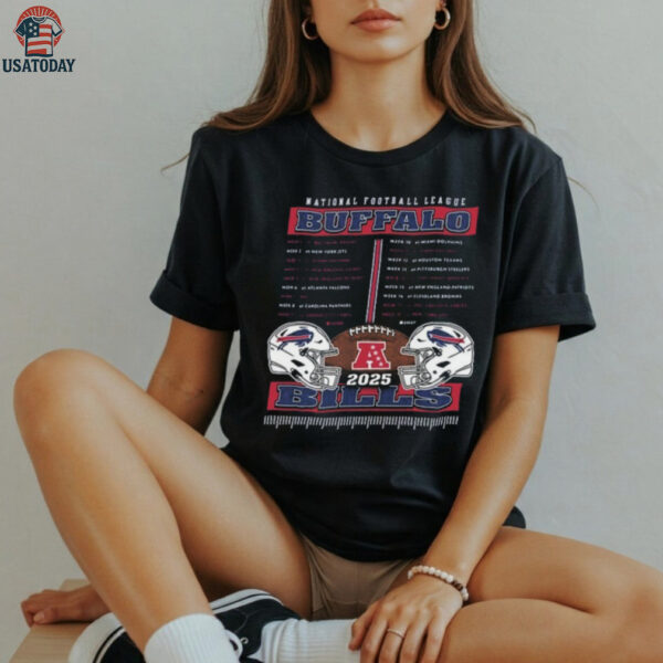 Buffalo Bills 2025 NFL Schedule Shirt