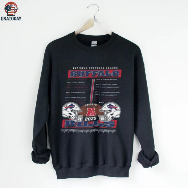 Buffalo Bills 2025 NFL Schedule Shirt