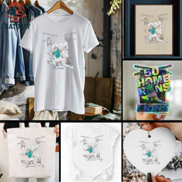 Cal Raleigh 50 home runs Seattle Mariners shirt