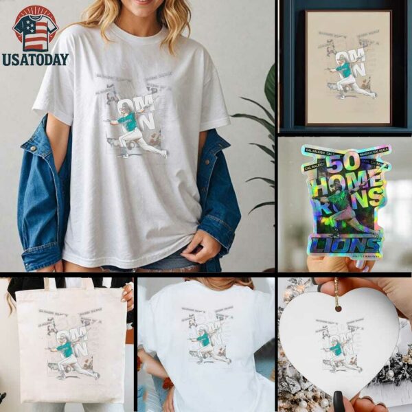 Cal Raleigh 50 home runs Seattle Mariners shirt