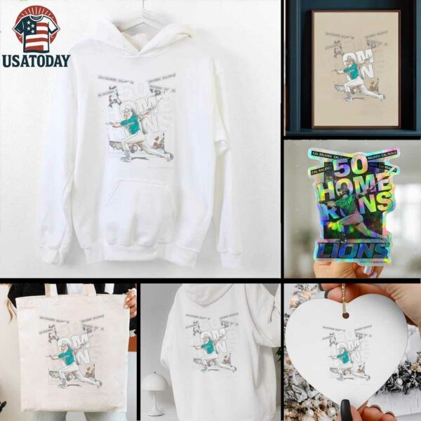 Cal Raleigh 50 home runs Seattle Mariners shirt