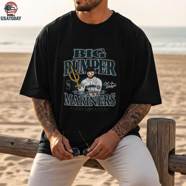 Cal Raleigh Navy Seattle Mariners Player Graphic T Shirt