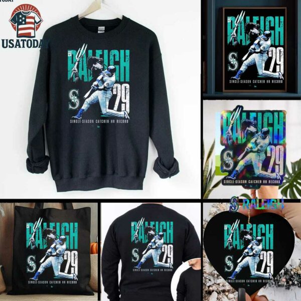 Cal Raleigh Seattle Mariners Single Season Catcher Home Run Record T Shirts