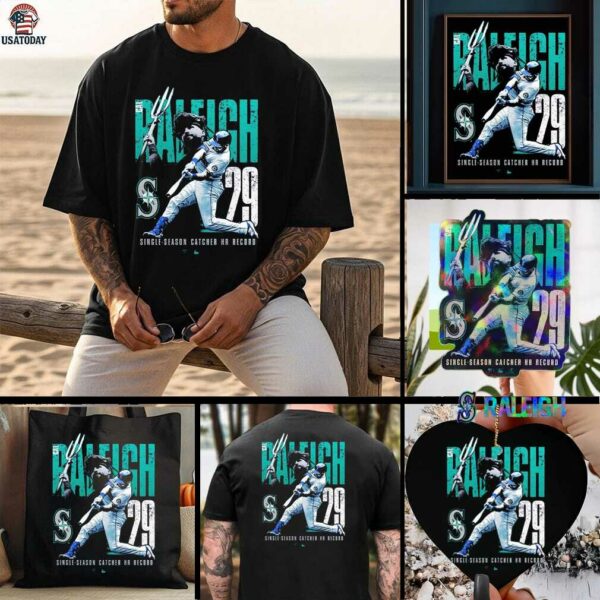 Cal Raleigh Seattle Mariners Single Season Catcher Home Run Record T Shirts