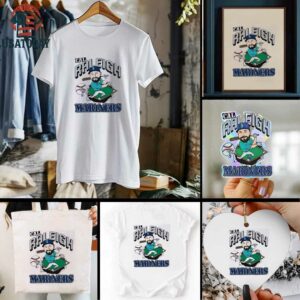 Cal Raleigh caricature swing Seattle Mariners shirt