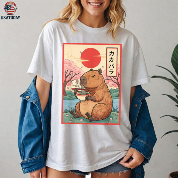 Capybara Anime Graphic Ra Kawaii Japanese Vintage Capy Shirt