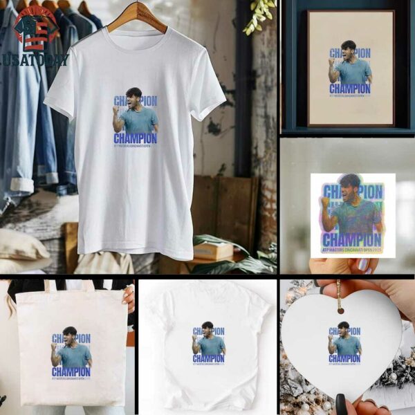 Carlos Alcaraz ATP masters champion Cincinnati open 2025 victory pose shirt