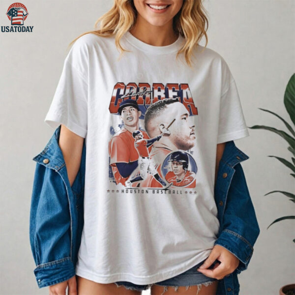 Carlos Correa Houston Astros 2025 MLB player collage autographed shirt