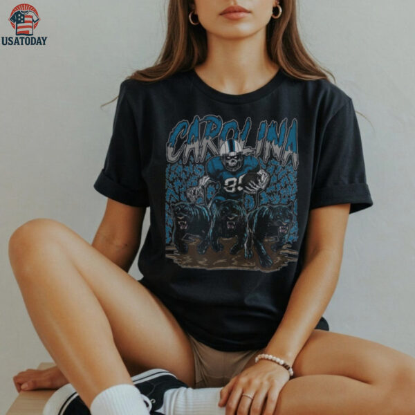Carolina Panther Football Skull Vintage Shirt