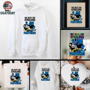 Carolina Panthers We beat the Pittsburgh Steelers NFL 2025 cartoon shirt