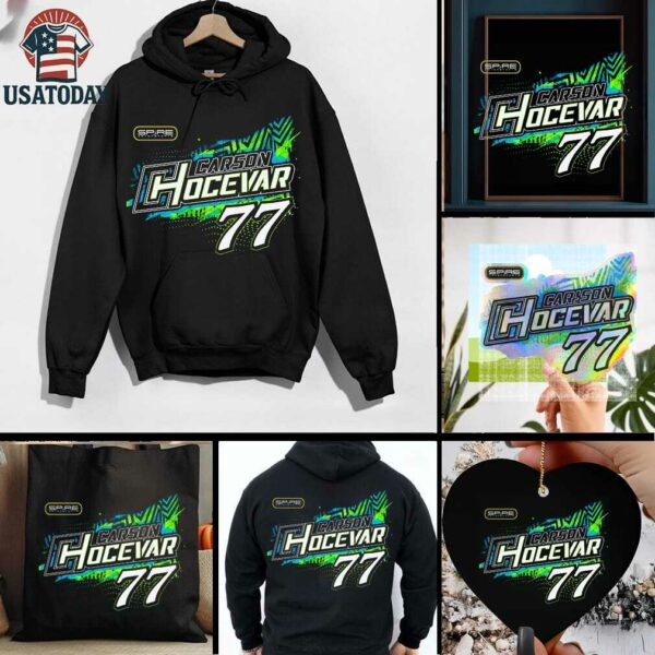 Carson Hocevar Spire Motorsports Black Lifestyle T Shirt