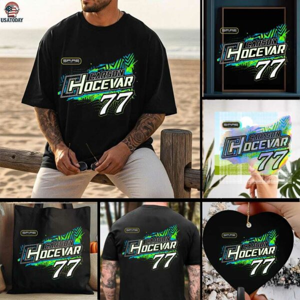 Carson Hocevar Spire Motorsports Black Lifestyle T Shirt