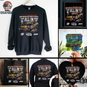 Chase Briscoe Checkered Flag Sports Black 2025 NASCAR Cup Series Playoffs Bass Pro T Shirt