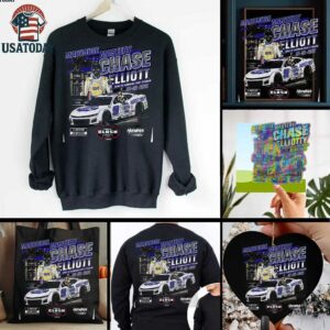 Chase Elliot Checkered Flag Sports 2025 Cook Out Clash at Bowman Gray Race Winner T Shirt
