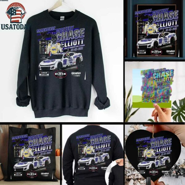 Chase Elliot Checkered Flag Sports 2025 Cook Out Clash at Bowman Gray Race Winner T Shirt