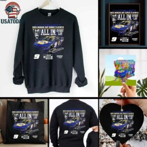 Chase Elliott Checkered Flag Sports 2025 NASCAR Cup Series Playoffs NAPA All In T Shirt