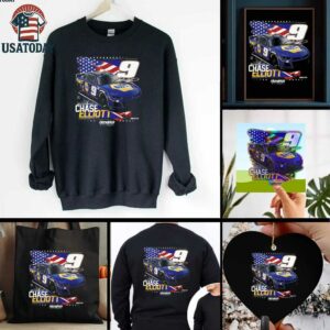 Chase Elliott Hendrick Motorsports Team Collection NAPA Patriotic Car T Shirt