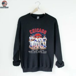 Chicago Cubs Ron Santo and Legends thank you for the memories signatures shirt