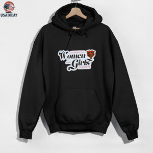 Chicago bears celebrating women and girls in sports shirt