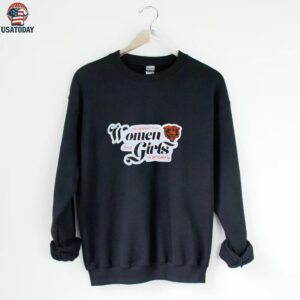 Chicago bears celebrating women and girls in sports shirt
