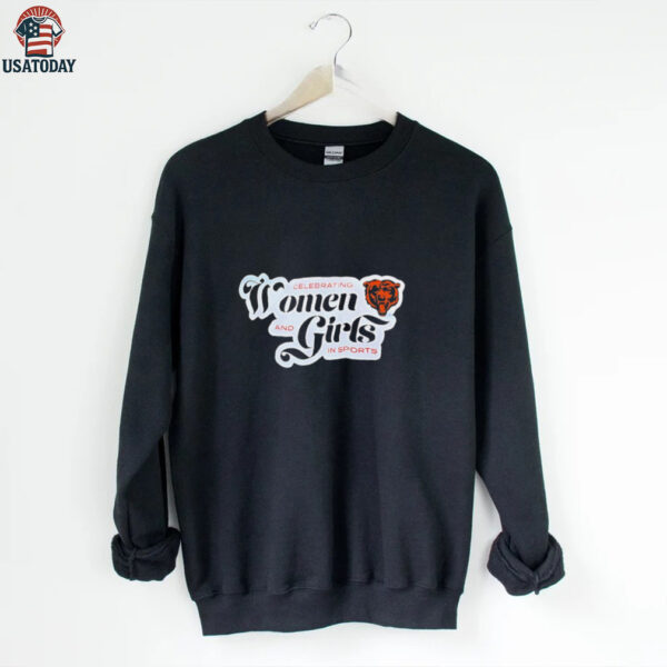 Chicago bears celebrating women and girls in sports shirt