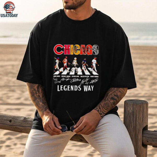 Chicago sports teams players legends way Abbey Road shirt