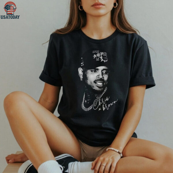 Chris Brown Big Head Style Breezy Bowl Tour XX Concert Retro 2025 Shirt
