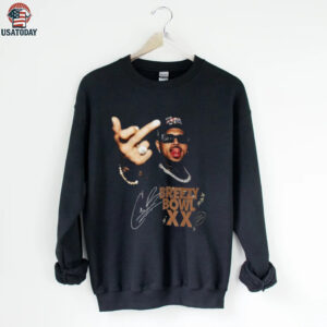Chris Brown Vintage Middle Finger Breezy Bowl XX Concert 2025 Shirt