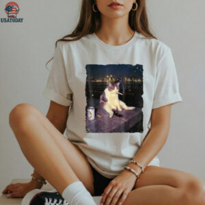 Cigarette Kitten Smoking Cat Meme Stupid Brainrot Shirt