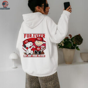 Cincinnati Reds For.eveer Not Just When We Win Snoopy and Charlie Brown shirt