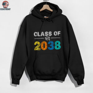 Class Of 2038 Grow With Me First Day Of School Graduation Shirt