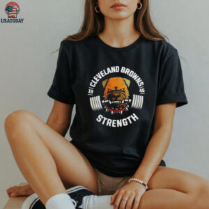 Cleveland Browns Strength Football Est 1946 2 sided t shirt