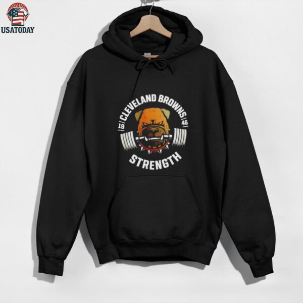 Cleveland Browns Strength Football Est 1946 2 sided t shirt