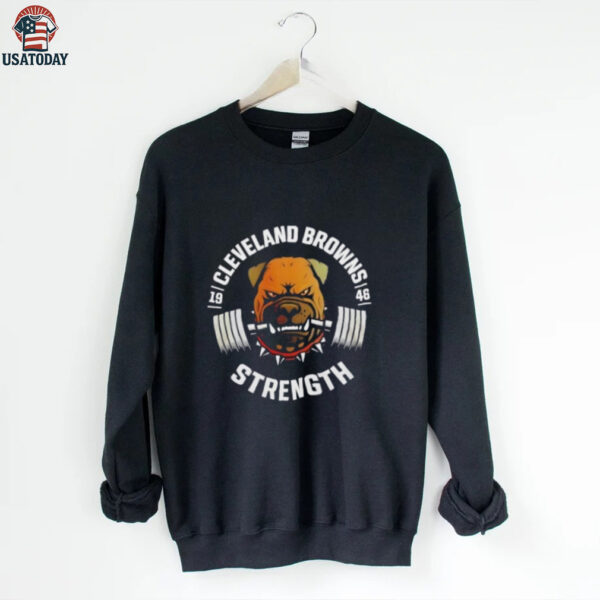 Cleveland Browns Strength Football Est 1946 2 sided t shirt