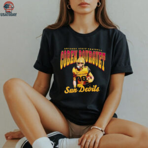 Coben Bourguet illustrated Arizona State football shirt