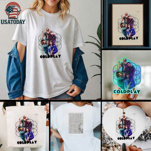 Coldplay 2025 2 Slide Music Of The Spheres Tour Shirt