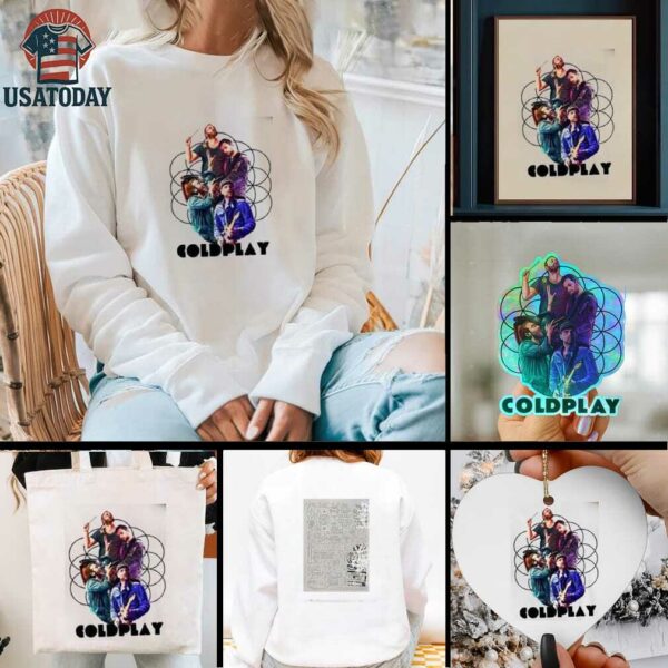 Coldplay 2025 2 Slide Music Of The Spheres Tour Shirt