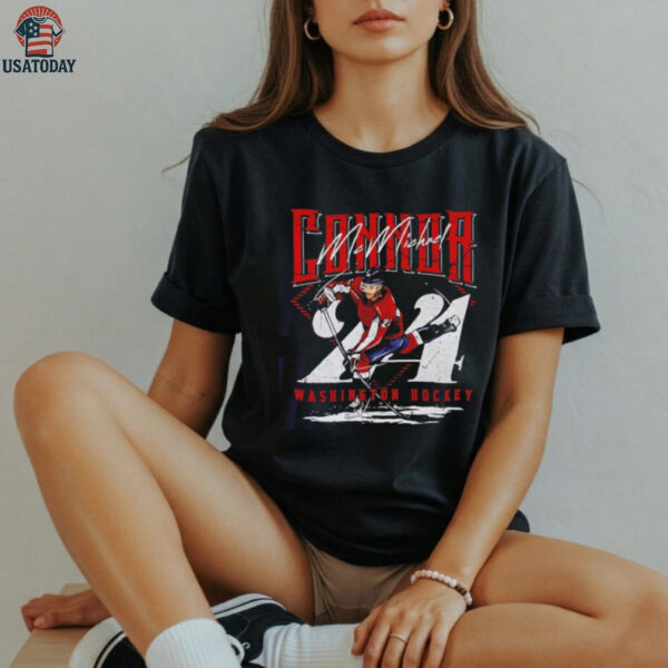Connor McMichael 24 Washington Hockey player autographed shirt