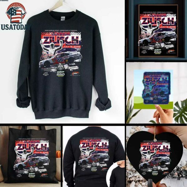 Connor Zilisch Checkered Flag Sports 2025 Pit Boss FoodMaxx 250 Winner T Shirt