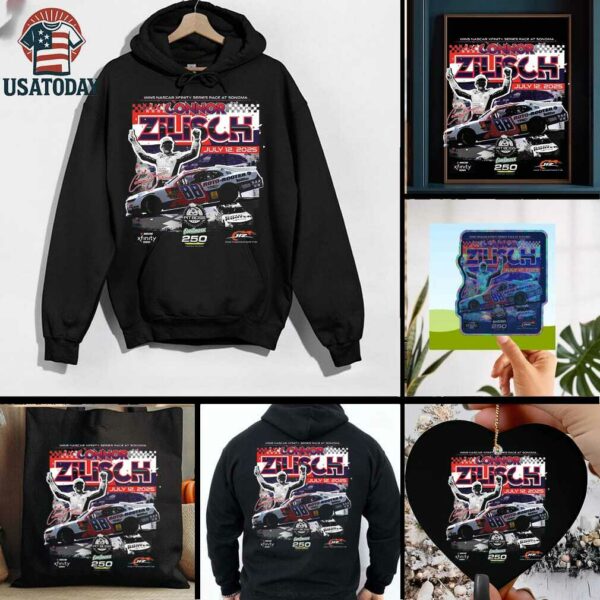 Connor Zilisch Checkered Flag Sports 2025 Pit Boss FoodMaxx 250 Winner T Shirt