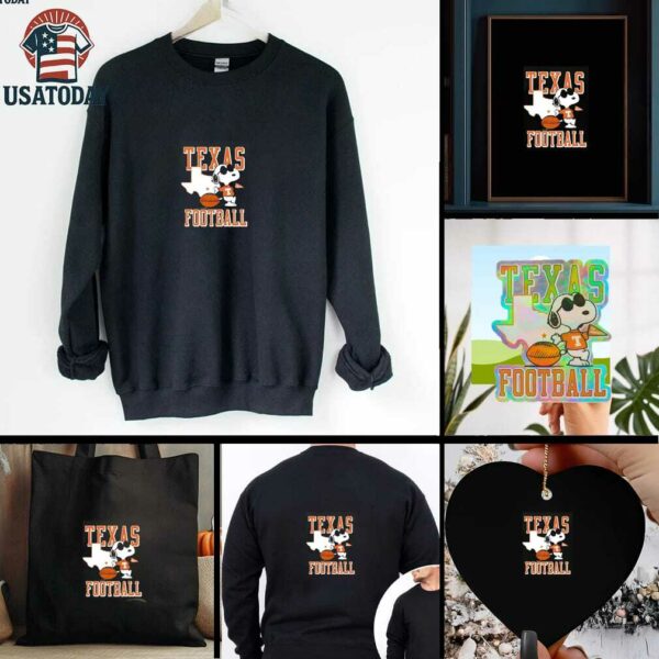 Cool Snoopy Football Texas Map shirt