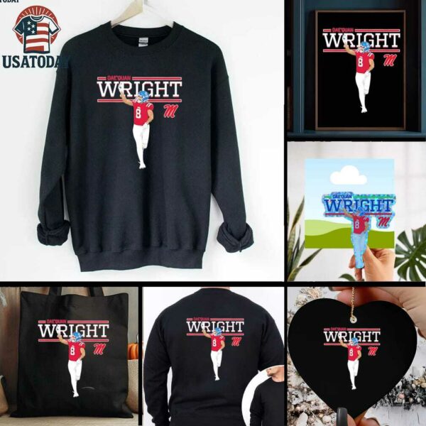 Dae’Quan Wright Ole Miss Rebels cartoon shirt