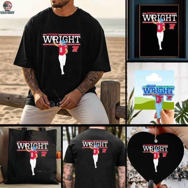 Dae’Quan Wright Ole Miss Rebels cartoon shirt