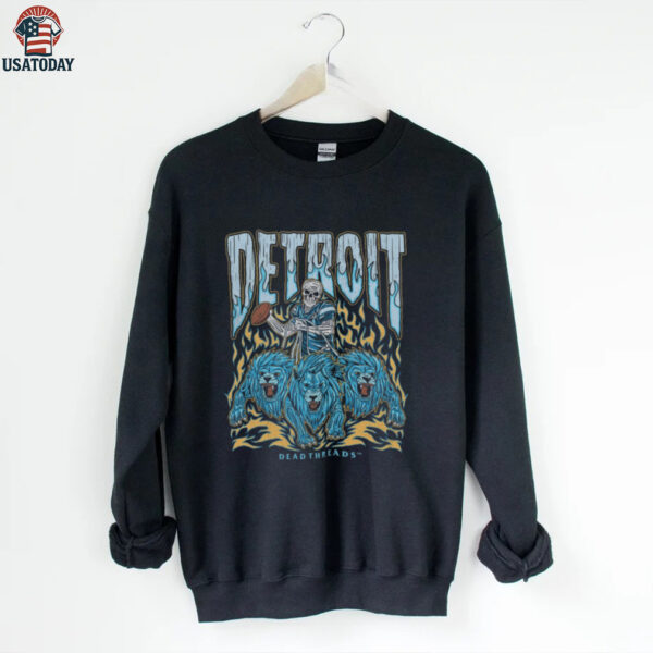 Dead Threads Detroit Skull & Lions T Shirt